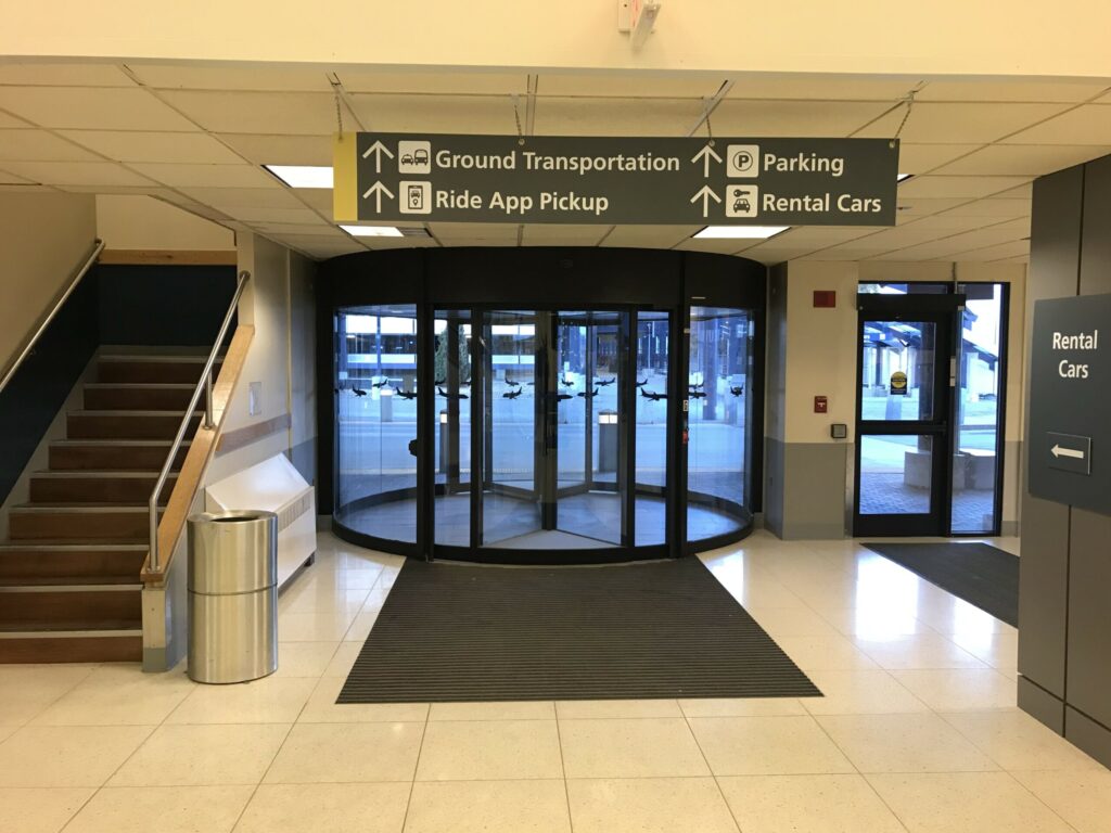signs to car rental facility