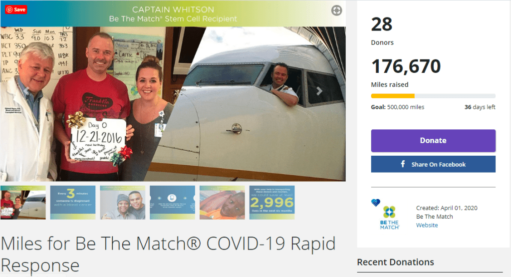 COVID Donation United Airlines