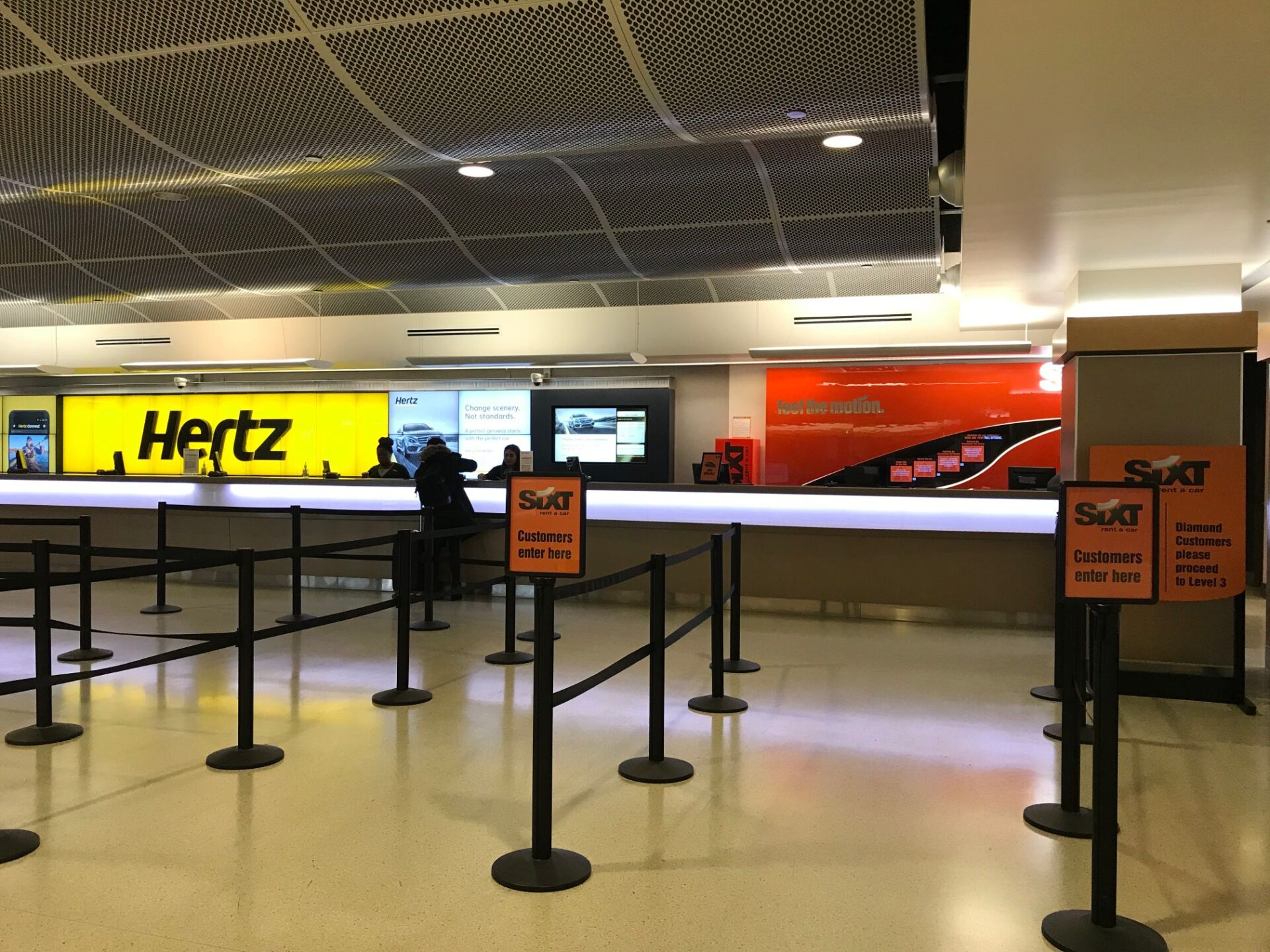 Hertz Corporation and Sixt Rent a Car Airport Counter