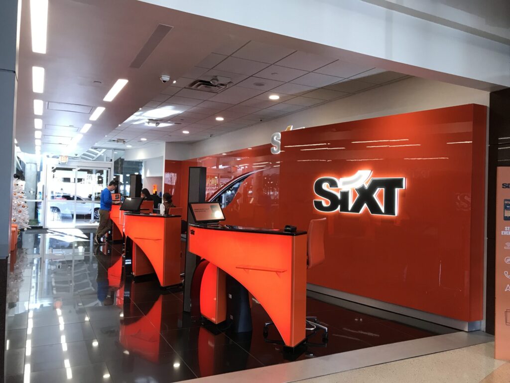 Sixt Car rental compnay counter