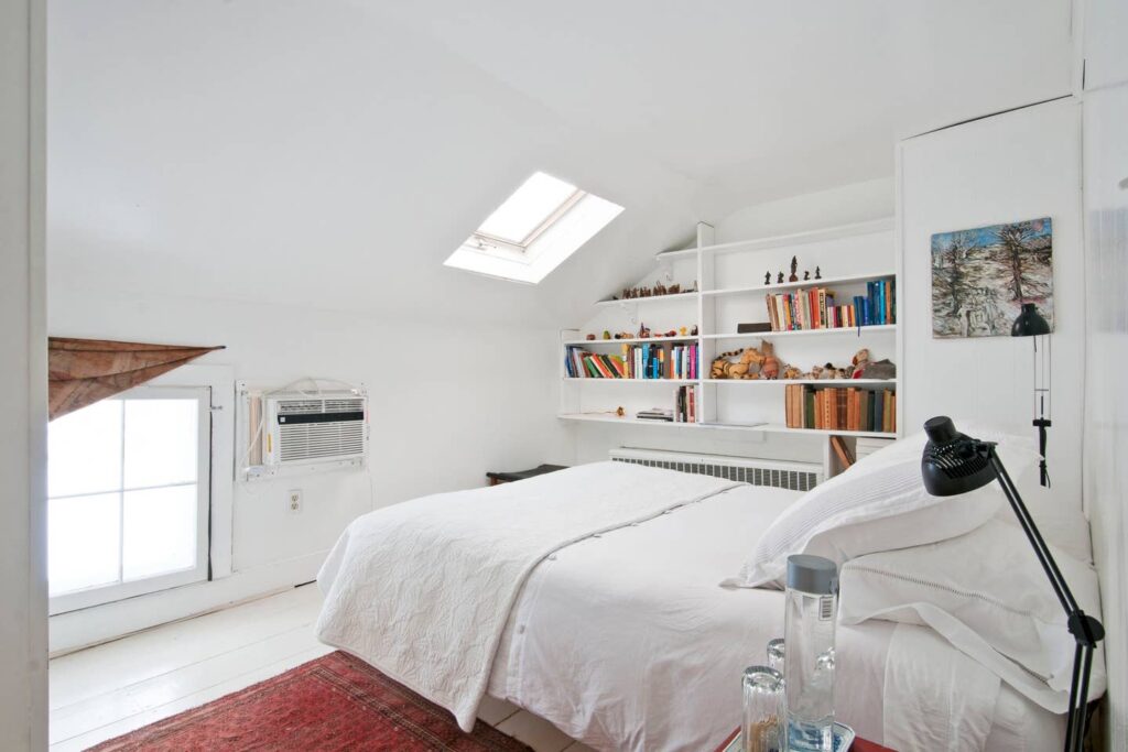 All white bedroom hudson valley new york