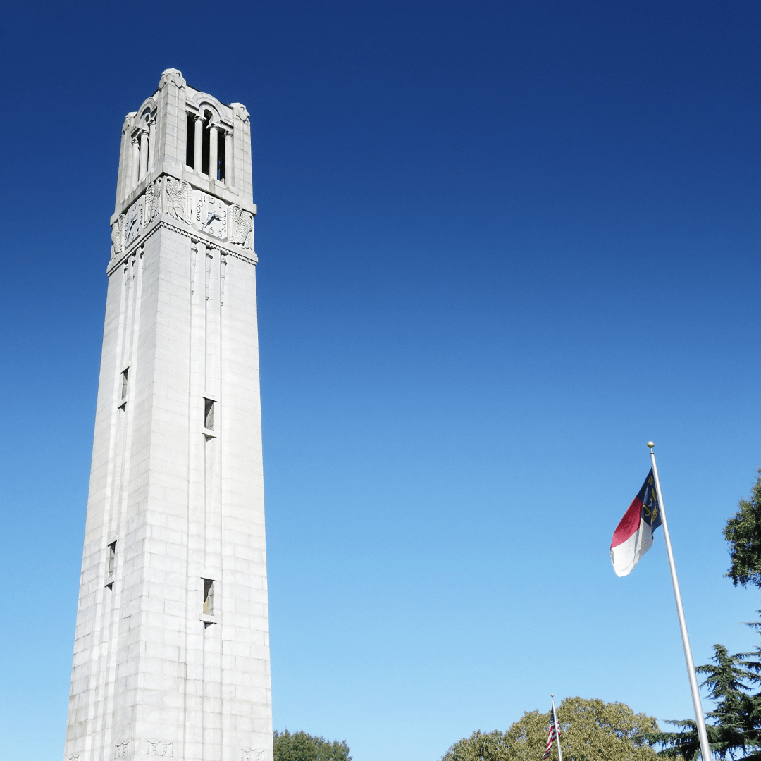 The belltower on NC State's campus 