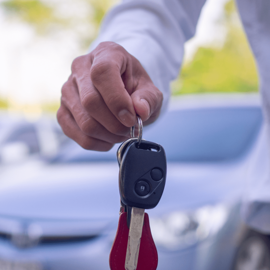 car keys of a rental car