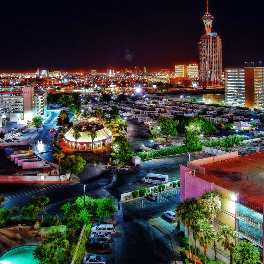 downtown las vegas representing our guide to picking up a rental car at LAS airport