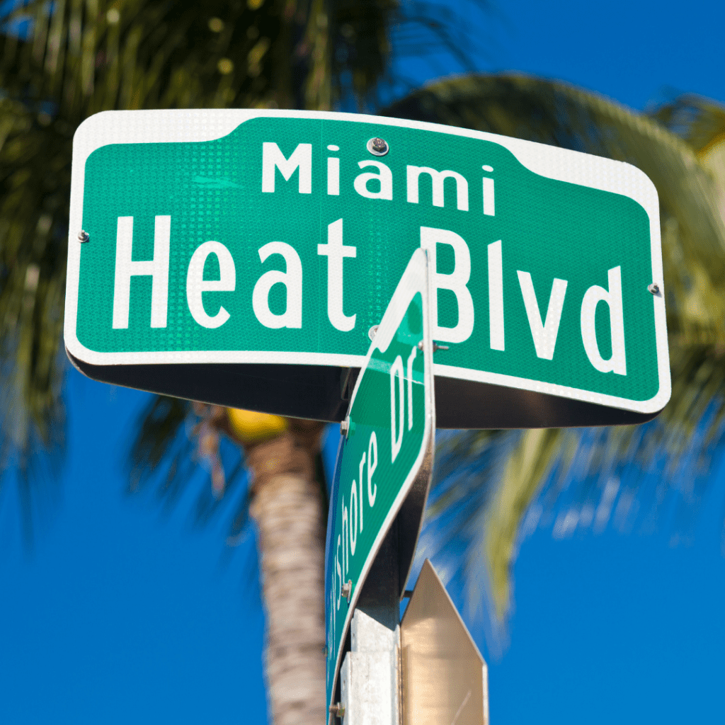 Miami Heat Boulevard sign