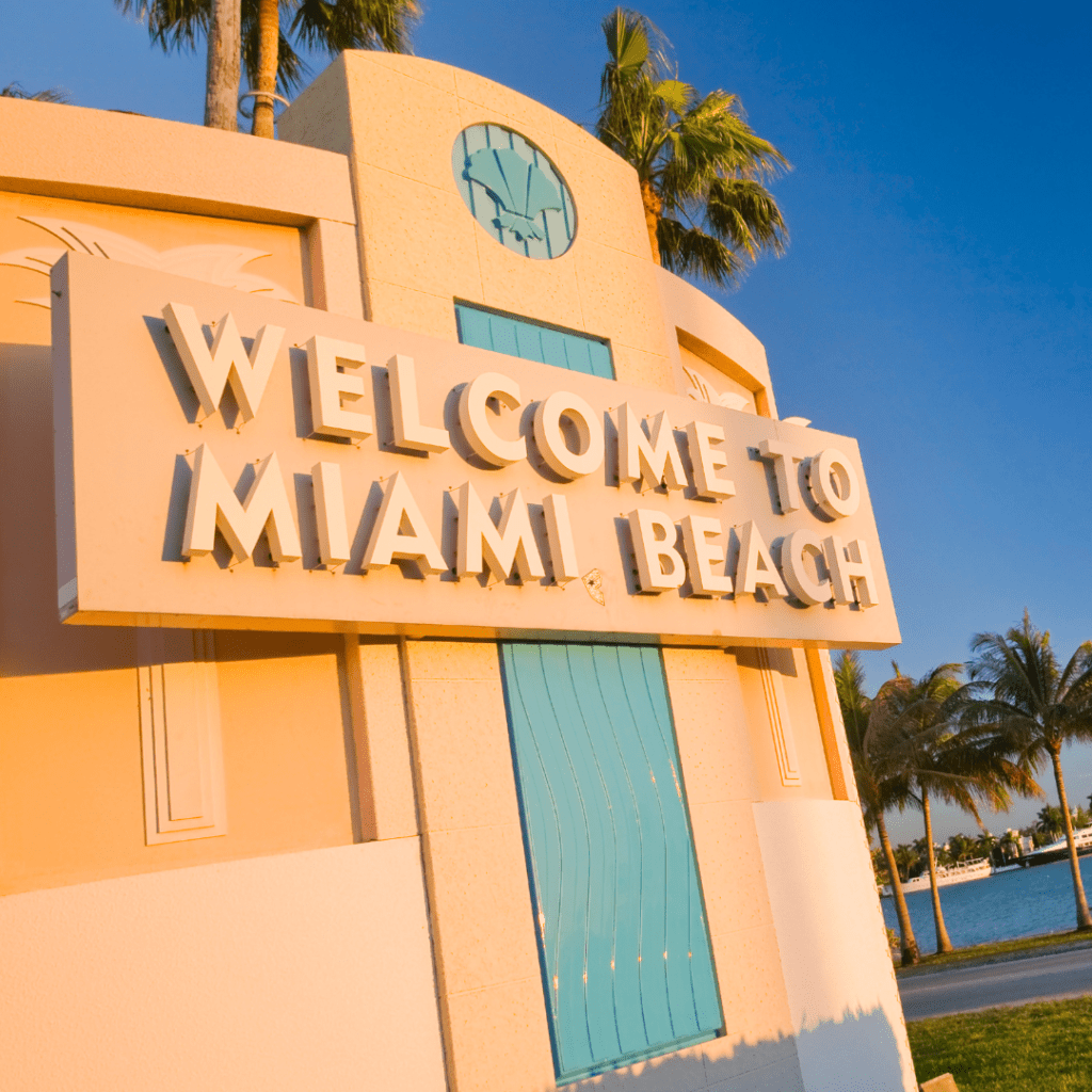 Miami Beach Welcome Sign