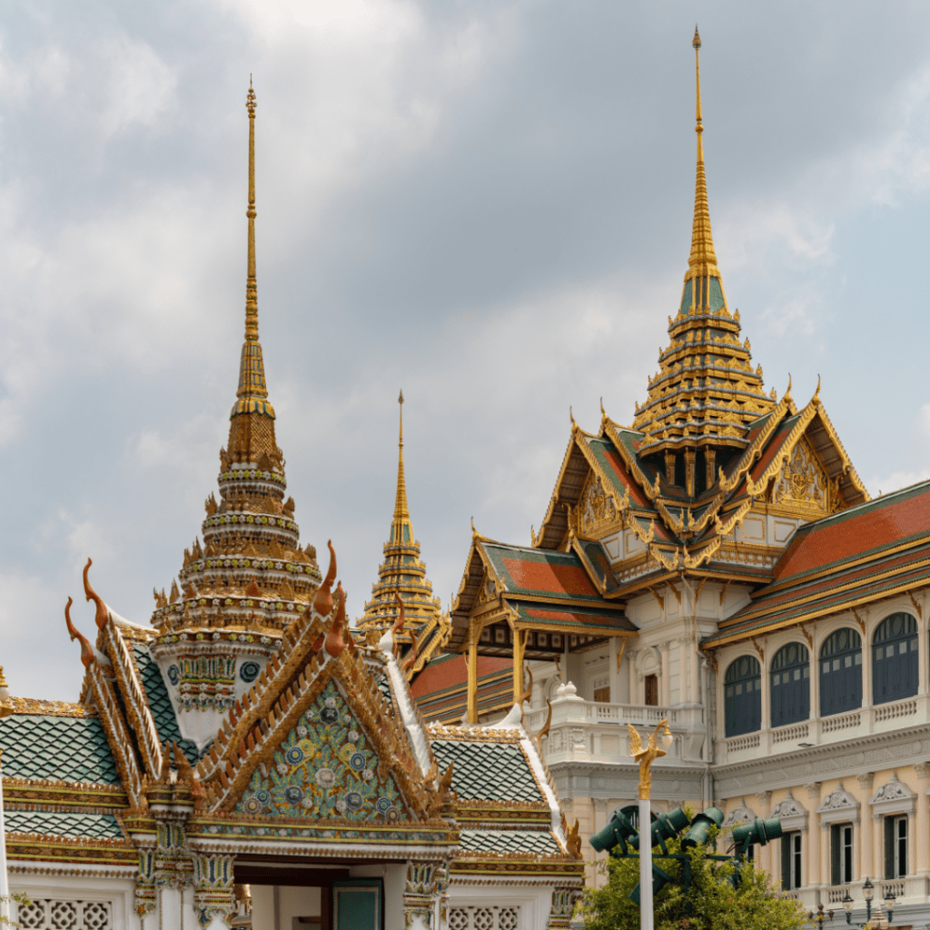 Royal Hall of Dusit Maha Prasat and Chakri Ma at the Grand Palace in Bangkok